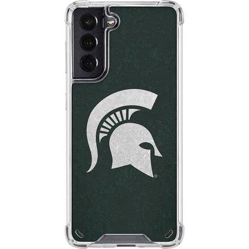 Michigan State University Spartans Logo Galaxy S21 5G Clear Case
