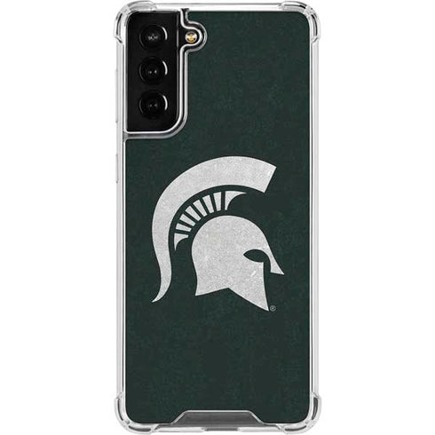 Michigan State University Spartans Logo Galaxy S21 FE Clear Case