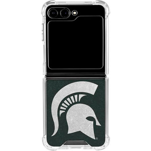 Michigan State University Spartans Logo Galaxy Z Flip5 5G Clear Case