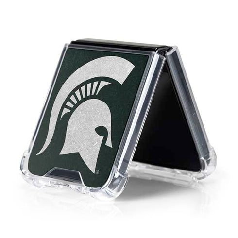 Michigan State University Spartans Logo Galaxy Z Flip5 5G Clear Case