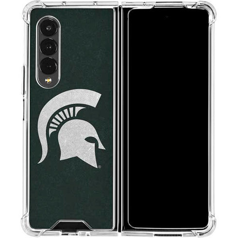 Michigan State University Spartans Logo Galaxy Z Fold4 5G Clear Case