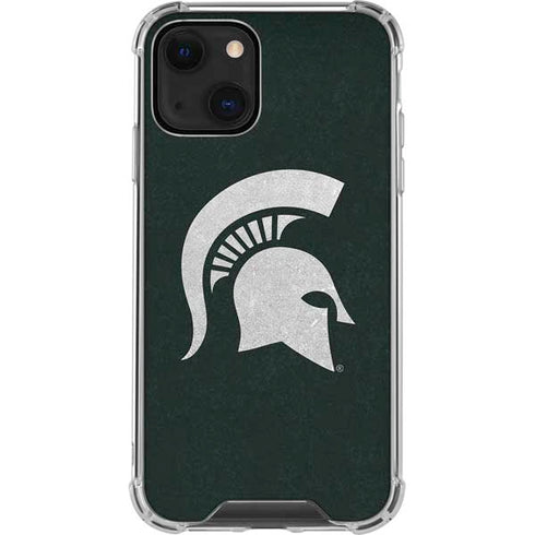 Michigan State University Spartans Logo iPhone 13 Mini Clear Case
