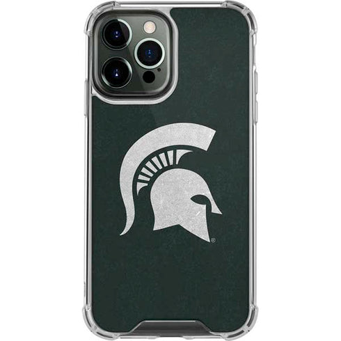 Michigan State University Spartans Logo iPhone 13 Pro Max Clear Case