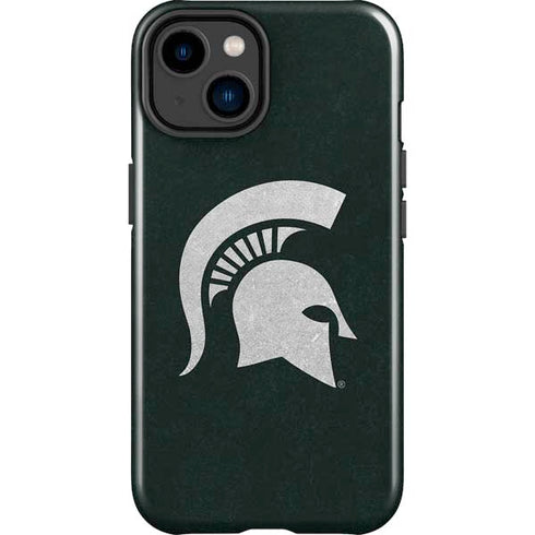 Michigan State University Spartans Logo iPhone 15 Plus Impact Case