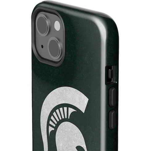 Michigan State University Spartans Logo iPhone 15 Plus Impact Case