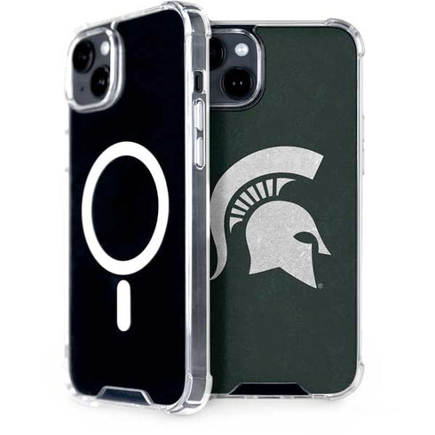 Michigan State University Spartans Logo iPhone 15 Plus MagSafe Case