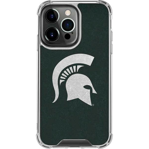 Michigan State University Spartans Logo iPhone 15 Pro Clear Case