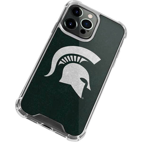 Michigan State University Spartans Logo iPhone 15 Pro Clear Case
