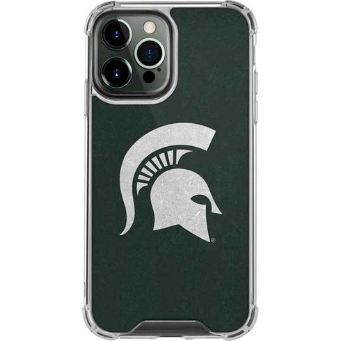 Michigan State University Spartans Logo iPhone 14 Pro Max Clear Case