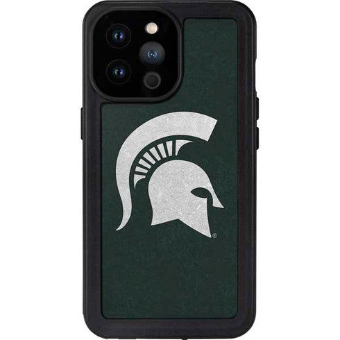 Michigan State University Spartans Logo iPhone 14 Pro Max Waterproof Case