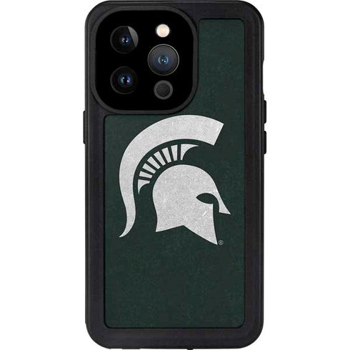 Michigan State University Spartans Logo iPhone 14 Pro Waterproof Case