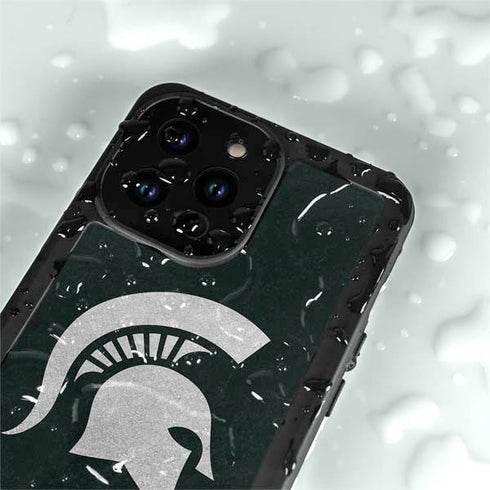Michigan State University Spartans Logo iPhone 14 Pro Waterproof Case