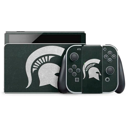Michigan State University Spartans Logo Nintendo Switch OLED (2021) Skin