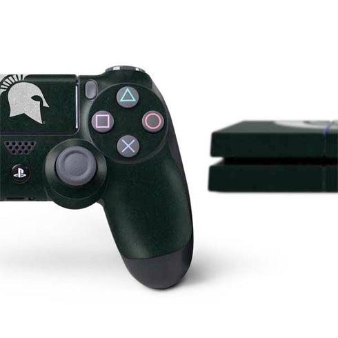 Michigan State University Spartans Logo PS4 Console and Controller Bundle Skin