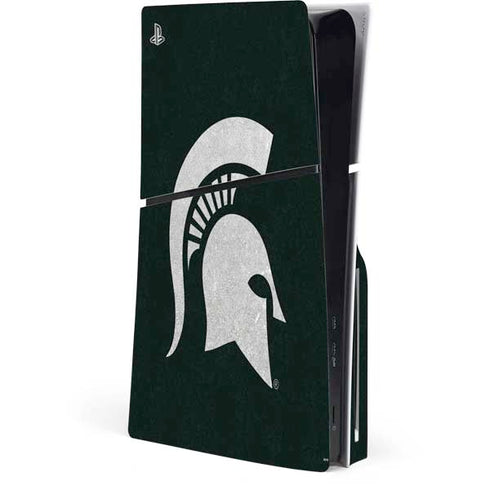 Michigan State University Spartans Logo PS5 Slim Disk Console Skin
