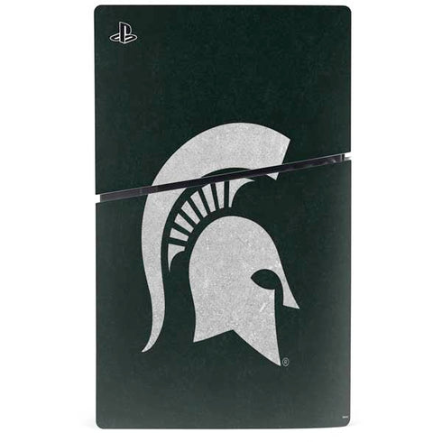 Michigan State University Spartans Logo PS5 Slim Disk Console Skin