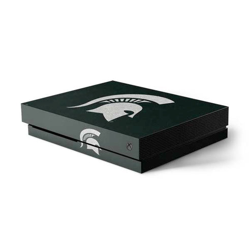 Michigan State University Spartans Logo Xbox One X Console Skin