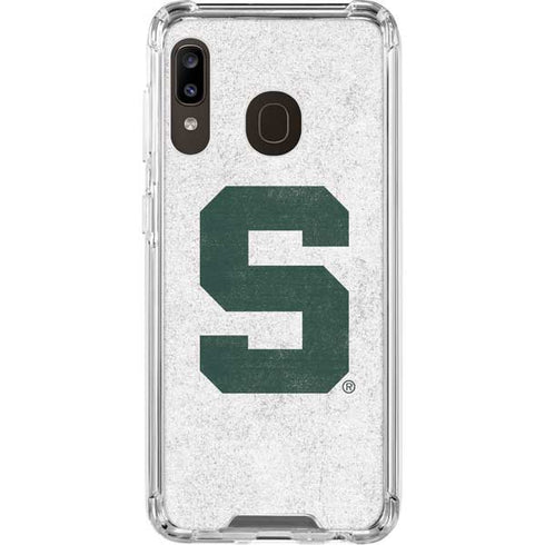 Michigan State University Spartans Mean Green S Galaxy A30 Clear Case