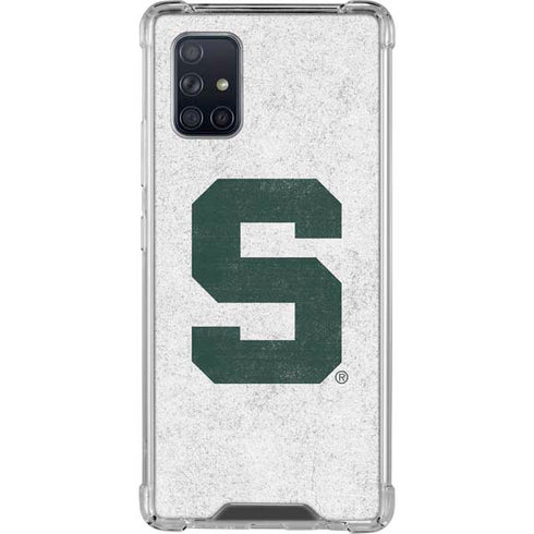 Michigan State University Spartans Mean Green S Galaxy A71 5G Clear Case