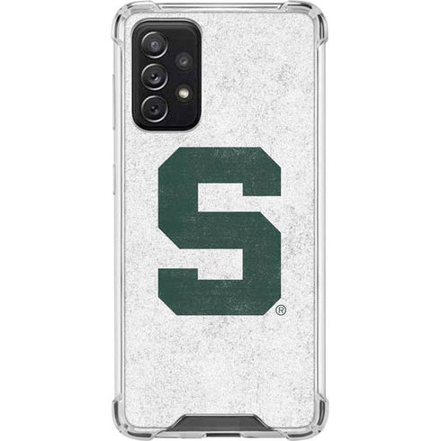 Michigan State University Spartans Mean Green S Galaxy A72 5G Clear Case