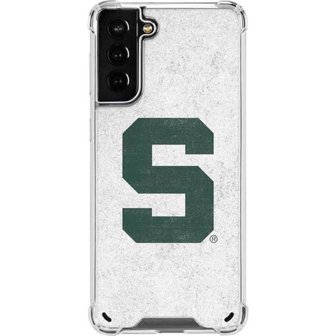 Michigan State University Spartans Mean Green S Galaxy S21 Plus 5G Clear Case