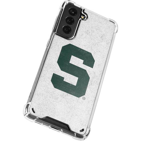 Michigan State University Spartans Mean Green S Galaxy S21 Plus 5G Clear Case