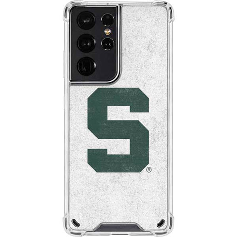 Michigan State University Spartans Mean Green S Galaxy S21 Ultra 5G Clear Case