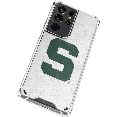 Michigan State University Spartans Mean Green S Galaxy S21 Ultra 5G Clear Case
