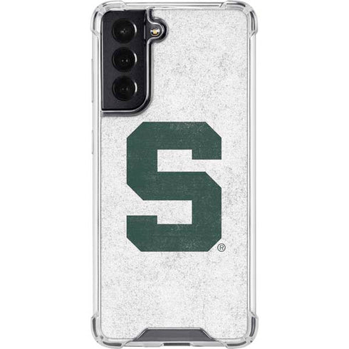 Michigan State University Spartans Mean Green S Galaxy S22 Clear Case