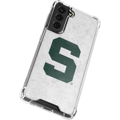 Michigan State University Spartans Mean Green S Galaxy S22 Plus Clear Case