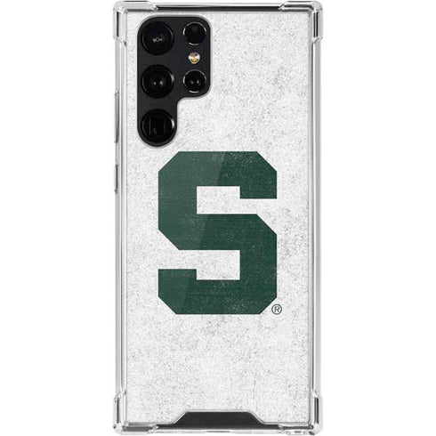 Michigan State University Spartans Mean Green S Galaxy S22 Ultra Clear Case