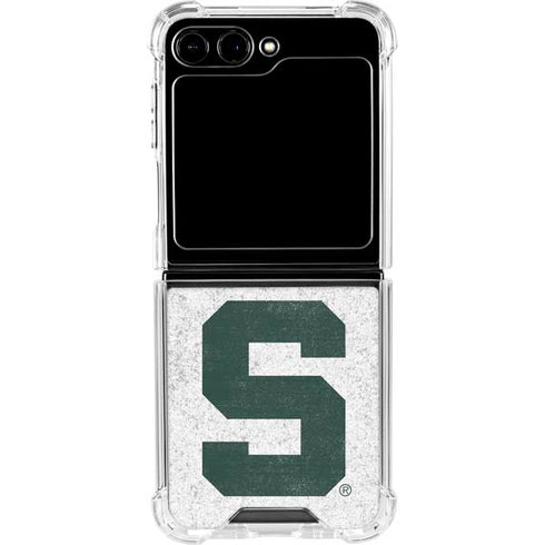 Michigan State University Spartans Mean Green S Galaxy Z Flip5 5G Clear Case