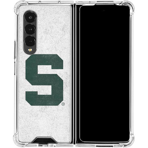Michigan State University Spartans Mean Green S Galaxy Z Fold4 5G Clear Case