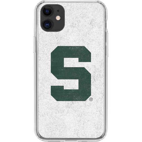 Michigan State University Spartans Mean Green S iPhone 11 Clear Case