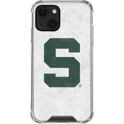 Michigan State University Spartans Mean Green S iPhone 13 Clear Case