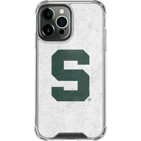 Michigan State University Spartans Mean Green S iPhone 13 Pro Max Clear Case
