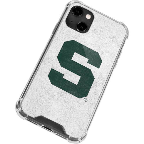 Michigan State University Spartans Mean Green S iPhone 14 Clear Case