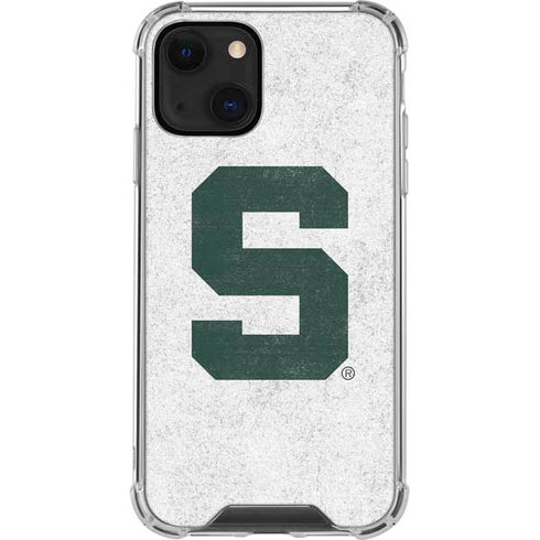 Michigan State University Spartans Mean Green S iPhone 14 Plus Clear Case