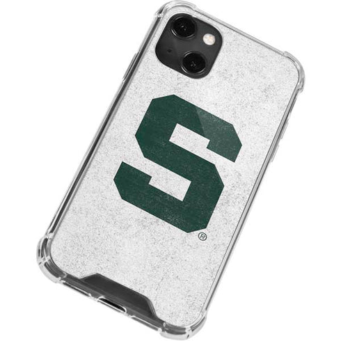 Michigan State University Spartans Mean Green S iPhone 14 Plus Clear Case