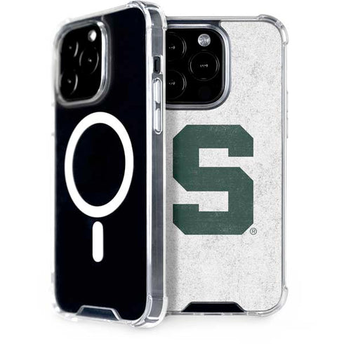 Michigan State University Spartans Mean Green S iPhone 14 Pro MagSafe Case