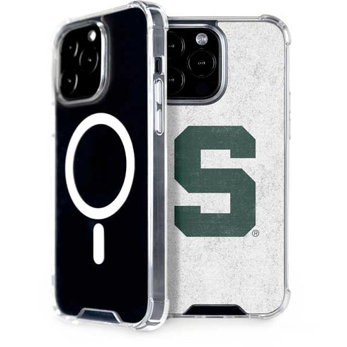 Michigan State University Spartans Mean Green S iPhone 15 Pro Max MagSafe Case