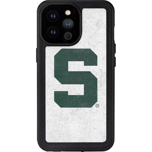 Michigan State University Spartans Mean Green S iPhone 14 Pro Max Waterproof Case