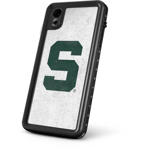 Michigan State University Spartans Mean Green S iPhone XR Waterproof Case