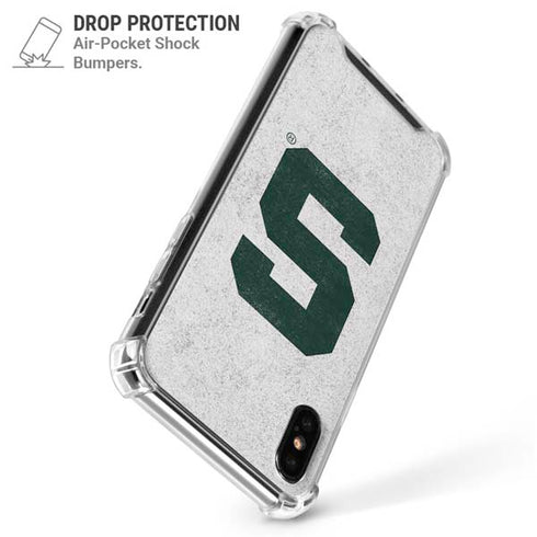 Michigan State University Spartans Mean Green S iPhone XS Max Clear Case