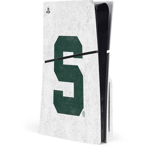 Michigan State University Spartans Mean Green S PS5 Slim Disk Console Skin