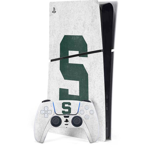 Michigan State University Spartans Mean Green S PS5 Slim Digital Edition Bundle Skin