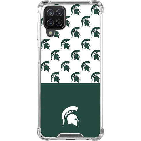 Michigan State University Spartans MSU Split Galaxy A12 Clear Case