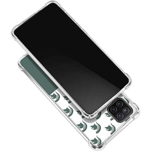 Michigan State University Spartans MSU Split Galaxy A12 Clear Case