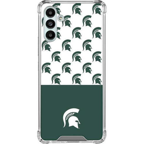 Michigan State University Spartans MSU Split Galaxy A13 5G Clear Case