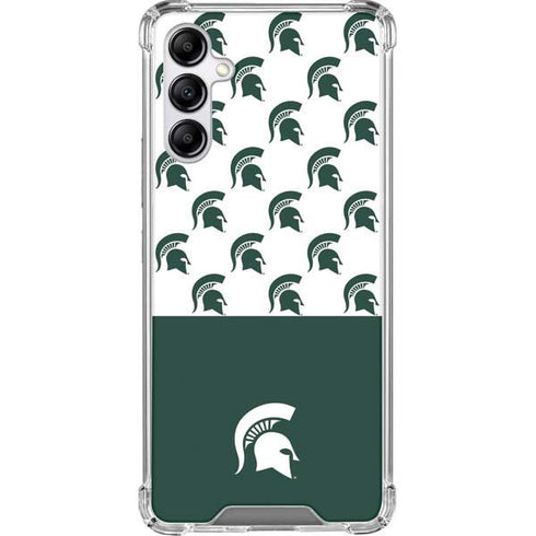 Michigan State University Spartans MSU Split Galaxy A14 5G Clear Case